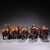 Late 20th Century Set of 5 Gilt Bronze Ox Figures With Splashed Gold Decoration For Sale - Image 4 of 10