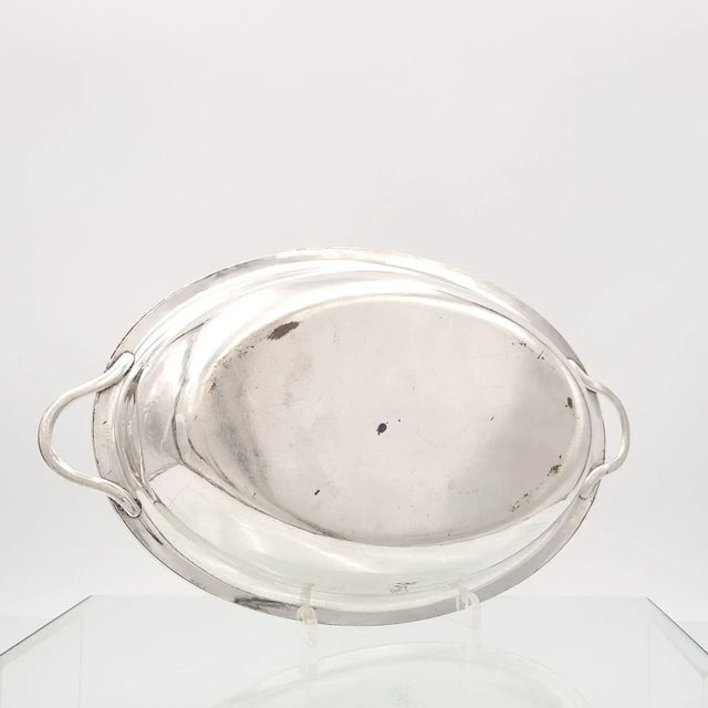 Circa 1930 Silverplate Serving Dish, England For Sale - Image 4 of 5
