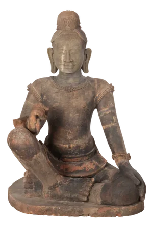 Khmer Artist, Large Figure, Early 19th Century, Terracotta