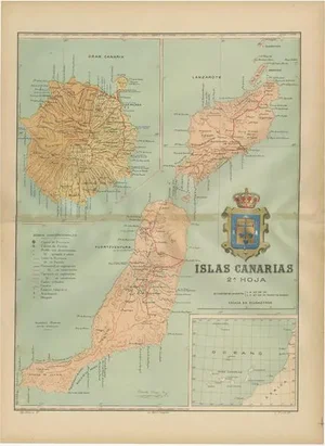 Map of Land and Sea in the Canary Islands, 1902
