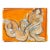Orange Gesture Together Ii, Oil, Oil Pastel and Charcoal on Paper, 12 X 9 Inches For Sale