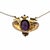 Art Nouveau Antique 14k Carter Gough Griffin Amethyst Pearl Pendant on Chain For Sale - Image 3 of 3