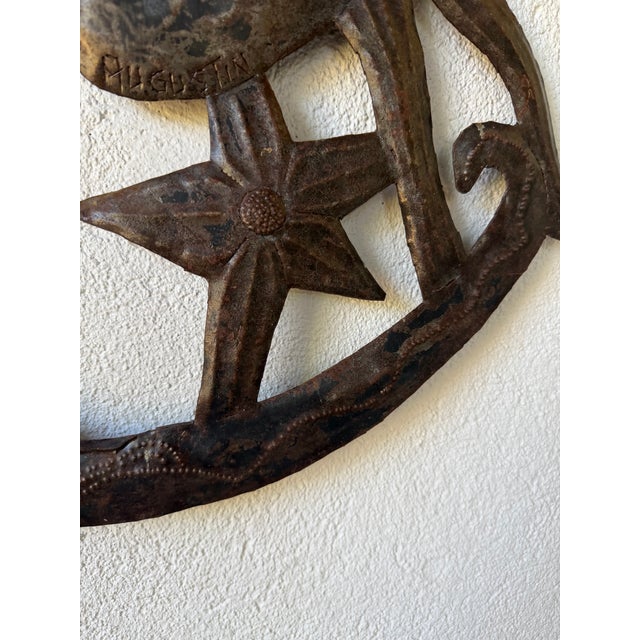 Metal Vintage Brutalist Metal Wall Sculpture, 1950s For Sale - Image 7 of 18