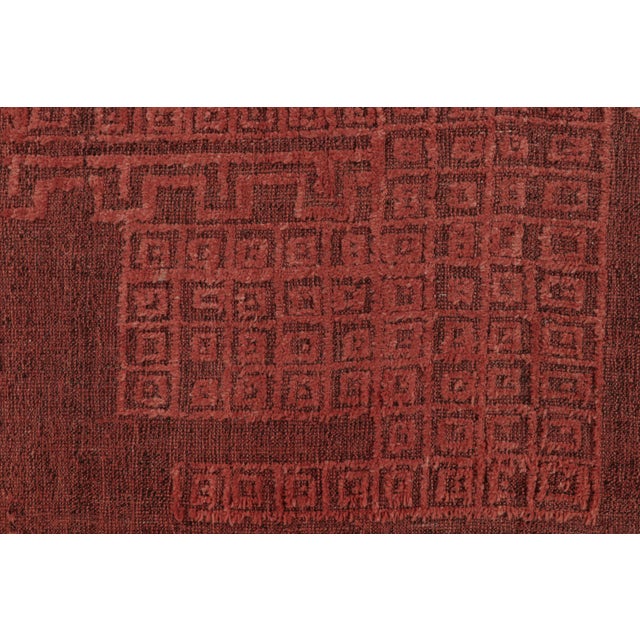 Tribal Rug & Kilim’s Moroccan Style Rug in Red With Geometric Patterns For Sale - Image 3 of 7
