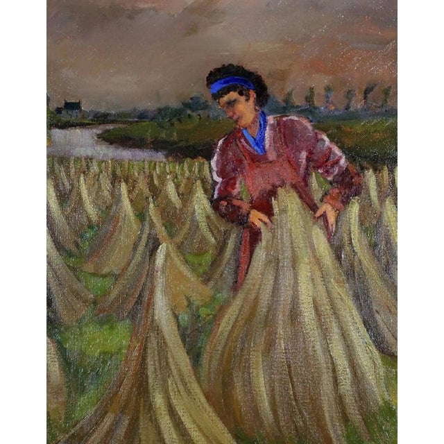 Unknown, Harvest, Oil on Canvas, Framed For Sale - Image 4 of 7