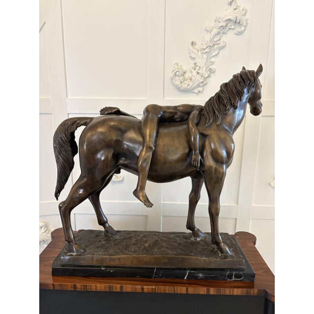 Late 19th Century Large Antique Bronze Study Figurine, 1880 For Sale - Image 5 of 18