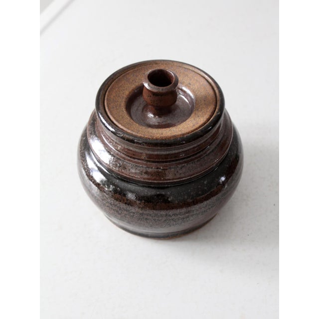 Ceramic Vintage Studio Pottery Jar For Sale - Image 7 of 11