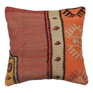 Turkish Kilim Rug Pillow Cover For Sale