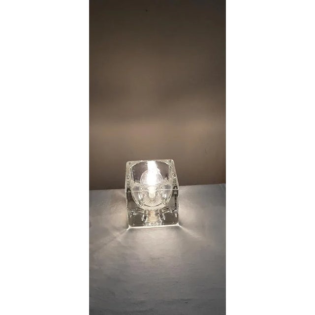 Vintage German Cube-Shaped Table Lamp Ice Cube Shape by Peill & Putzler, 1970s For Sale - Image 6 of 8