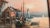 Vintage Original Oil Painting Harbor Scene With Lighthouse. Signed by Max Savy For Sale In New York - Image 6 of 14