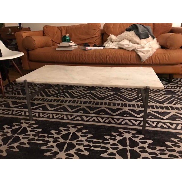 Modern Cb2 Slab Small Marble Coffee Table