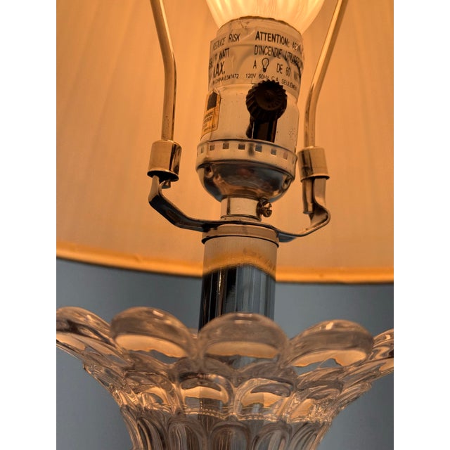 Mid 20th Century Cut Crystal Table Lamp, Vintage For Sale - Image 5 of 12