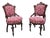Antique Victorian Carved Walnut Parlor Chairs - Pair For Sale