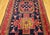 Vintage Persian Hamadan Gallery Rug, Hand-Knotted Wool, Geometric Bird Motifs Design, Navy & Red, 5’ X 11’ For Sale - Image 4 of 14