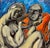 Orange Yuroz -Sweet Offering- Original 1998 Neo-Cubist Oil Painting For Sale - Image 8 of 9