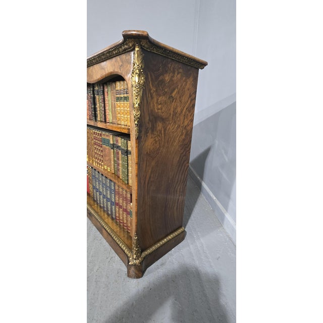 English Walnut Open Library Bookcase, 1850 For Sale - Image 10 of 18