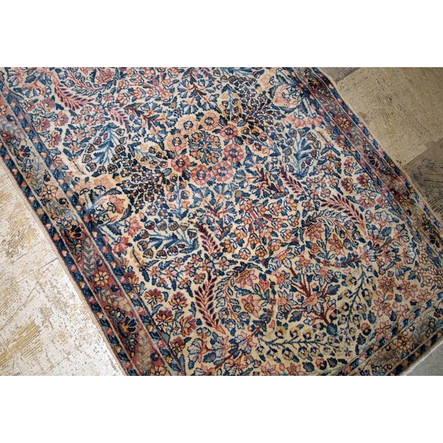 1920s Handmade Antique Persian Kerman Rug For Sale - Image 4 of 13