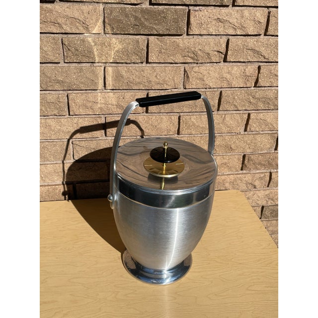 Mid-Century Modern Mid-Century Modern Chrome Ice Bucket For Sale - Image 3 of 12