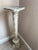 This stunning possibly antique Italian marble carved column pedestal display plant stand is a breathtaking piece of art...