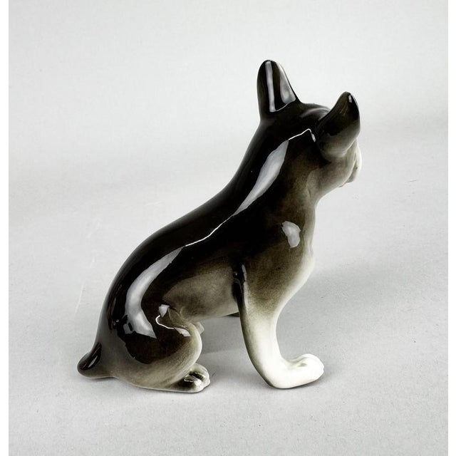 1960s French Bulldog Figurine in Porcelain from Royal Dux, 1960s For Sale - Image 5 of 10