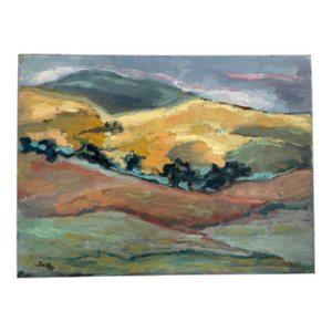 1970s “Untitled” Impressionistic Landscape - Oil on Canvas by Hannah Dalbey -