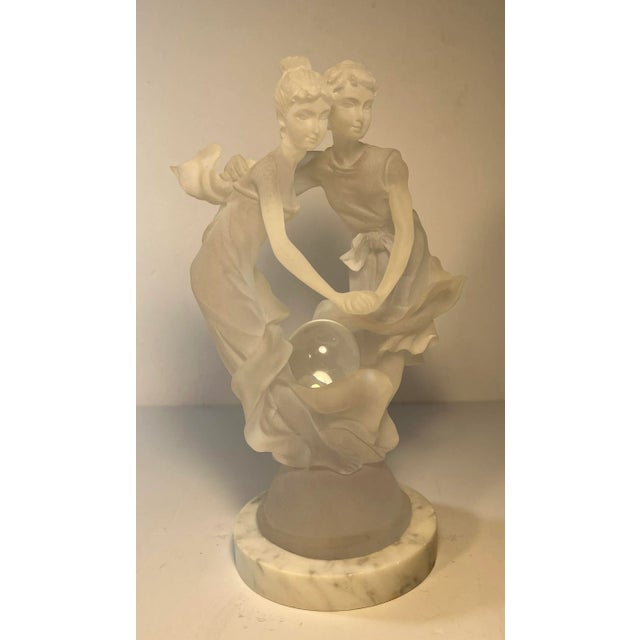 Lalique Frosted Lucite Sculpture Dancers Signed Kozlowski For Sale - Image 4 of 12