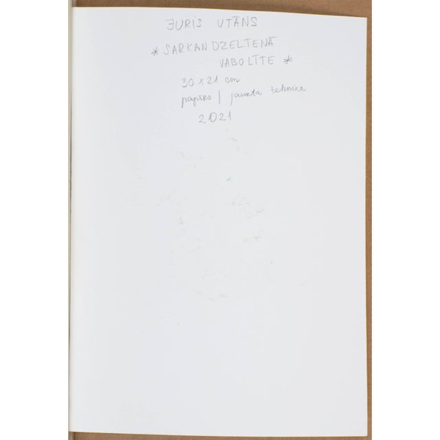 Juris Utans, Reddish Yellow Beetle, 2021, Mixed Media on Paper, in Very Good conditions. Designed from 2000 I have...