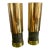 Vintage Saulo of Norway Brass and Stone Candleholders For Sale