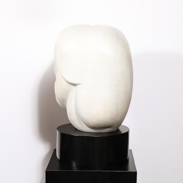 Mid-Century White Marble Amorphic Sculpture Entitled 'In the Beginning' by Katz For Sale - Image 11 of 11