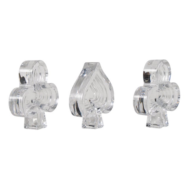 Spades and Clubs Ashtrays or Pocket Emptiers from Duccio di Segna, 1980s, Set of 3 For Sale