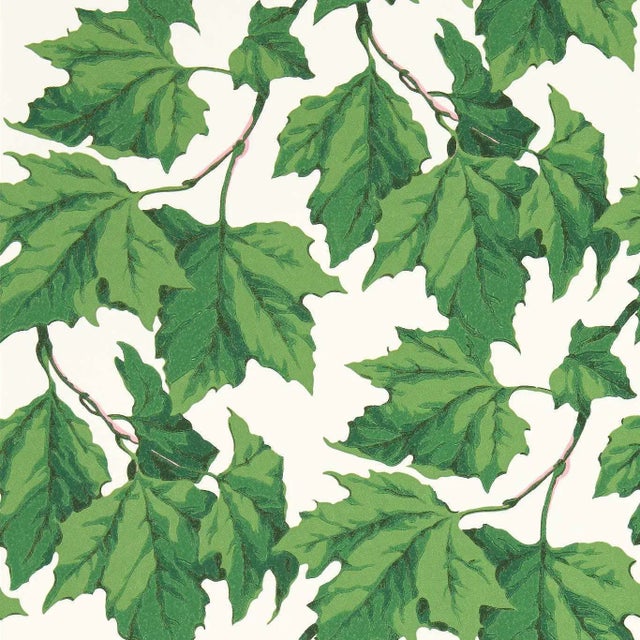 Harlequin Dappled Leaf Wallpaper in Emerald For Sale