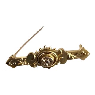 15ct Gold & Cut Diamond Brooch from R. Nevill, Chester, 1903 For Sale
