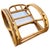 1950s Restored Mid-Century 3/4 Round Pretzel Arm Rattan Lounge Chair Set For Sale - Image 16 of 18