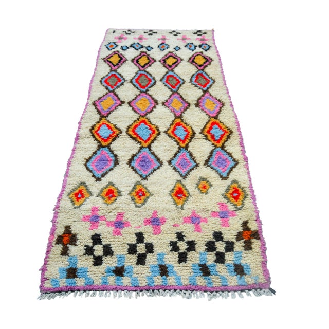 Mid 20th Century Vintage Moroccan Runner - 8'6'' X 3'1' For Sale - Image 4 of 9