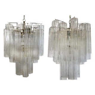 Tronchi Chandeliers in the style of Toni Zuccheri for Venini, Set of 2 For Sale