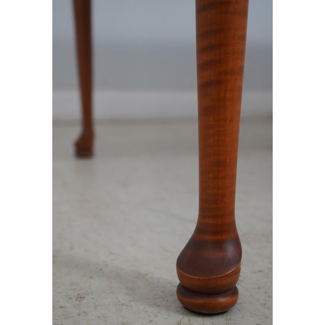 Tiger Maple Scalloped Top Dining Room Table For Sale - Image 9 of 12