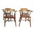 1850 English Smokers Bow Chairs Set of 4 For Sale