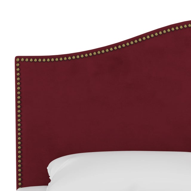 Not Yet Made - Made To Order Ashland Bed in Berry Classic Velvet, Twin For Sale - Image 5 of 6