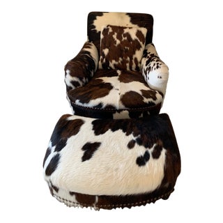 Modern George Smith Pony Chair With Ottoman For Sale