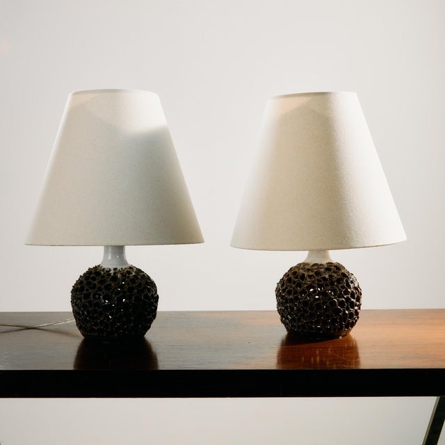 Danish Ceramic Table Lamp by Bodil Marie Nielsen, 1970s, Set of 2 For Sale - Image 12 of 12