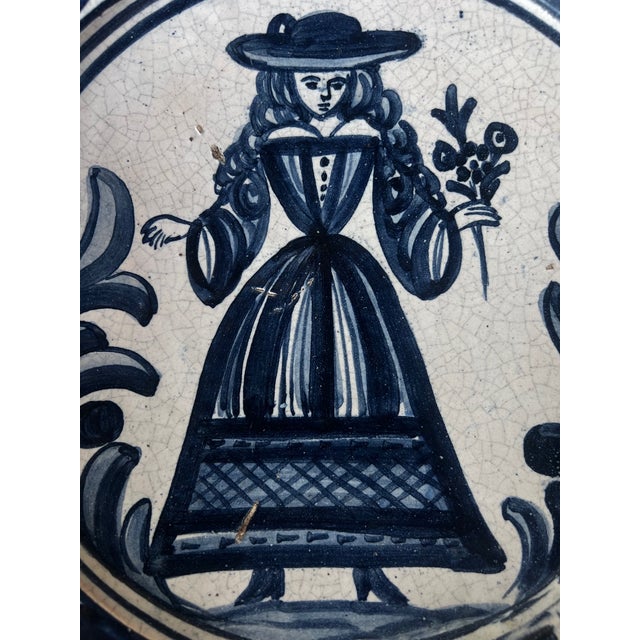 Large Spanish Faience Plate, C 1900 For Sale - Image 4 of 11