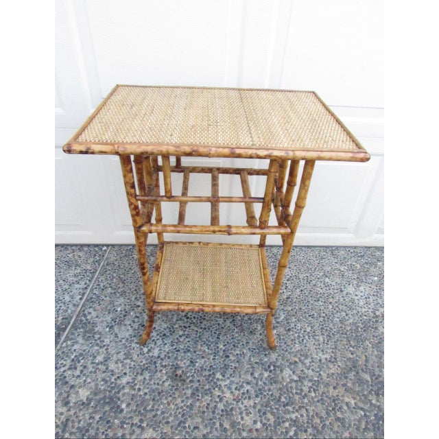 Antique English Tiger Bamboo Table For Sale - Image 12 of 17