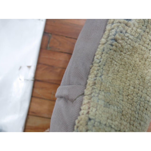 Modern Pale Turkish Oushak Small Rug Pillow For Sale - Image 3 of 5