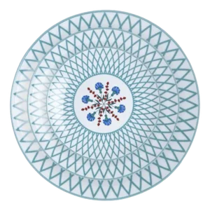 Limoges Scrolls Dessert Plate in Porcelain from Maison Manoï