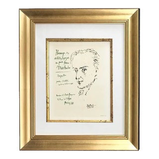 1959 Picasso Lithograph 73 Homage a Machado Art in Posters Framed For Sale