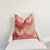 Terracotta Multi Zigzag Velvet Throw Pillow With Feather Down Insert For Sale - Image 4 of 5