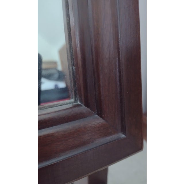 1990s 1990s Victorian Style Cherry Cheval Full Length Floor Mirror For Sale - Image 5 of 11