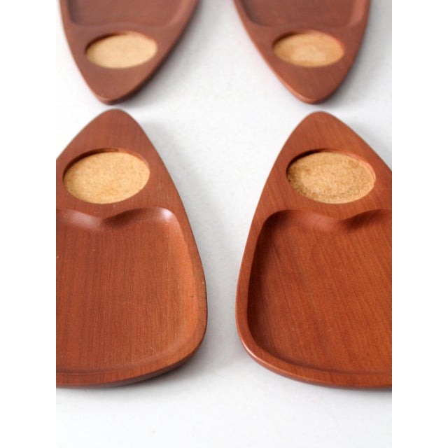 Mcm Sere Wood Snack Trays Set of 4 For Sale - Image 11 of 12