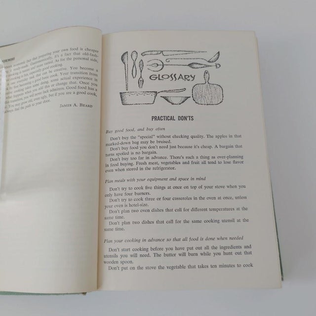 Green The James Beard Cookbook 1961 Hardcover Book For Sale - Image 8 of 8