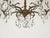 Shabby Chic Antique 5 Light 5 Arm Overflowing Opulent Brass Cut Lead Crystal Chandelier For Sale - Image 3 of 12